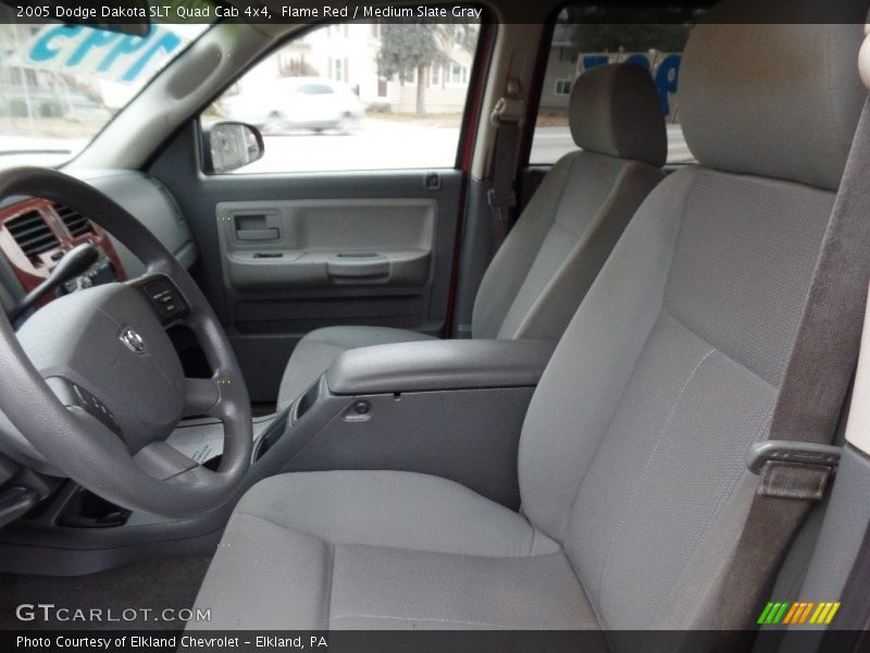 Flame Red / Medium Slate Gray 2005 Dodge Dakota SLT Quad Cab 4x4
