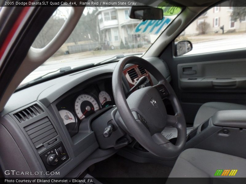 Flame Red / Medium Slate Gray 2005 Dodge Dakota SLT Quad Cab 4x4