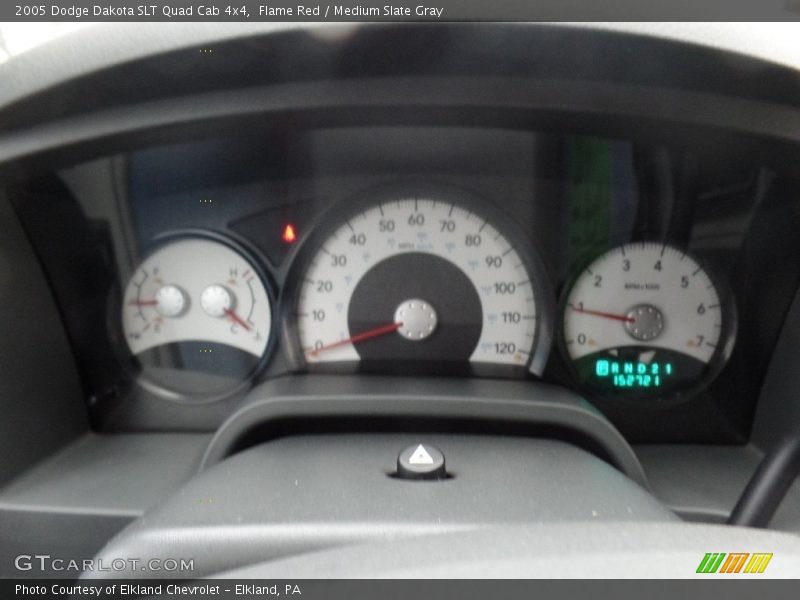 Flame Red / Medium Slate Gray 2005 Dodge Dakota SLT Quad Cab 4x4