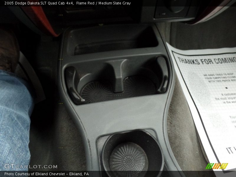 Flame Red / Medium Slate Gray 2005 Dodge Dakota SLT Quad Cab 4x4