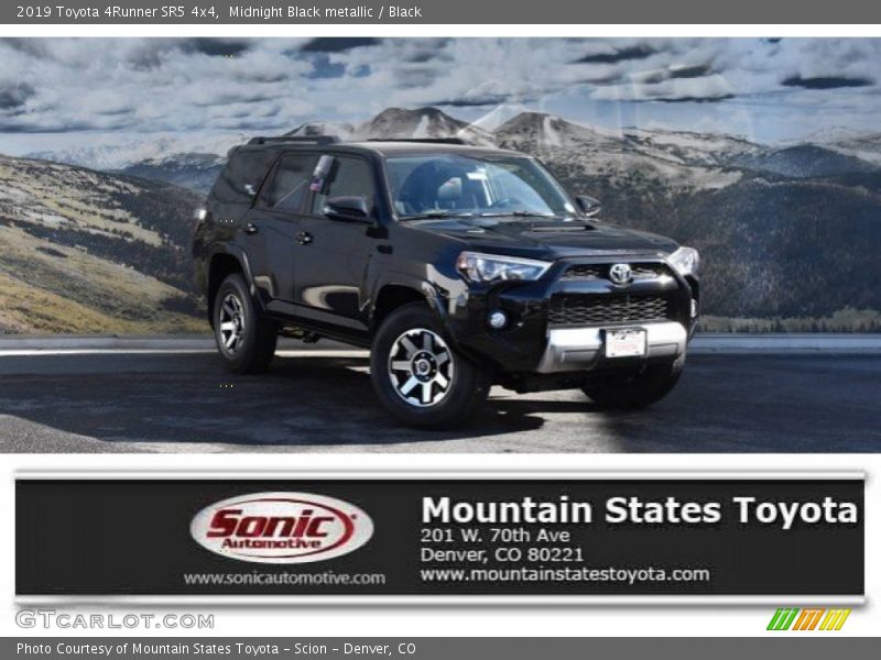 Midnight Black metallic / Black 2019 Toyota 4Runner SR5 4x4