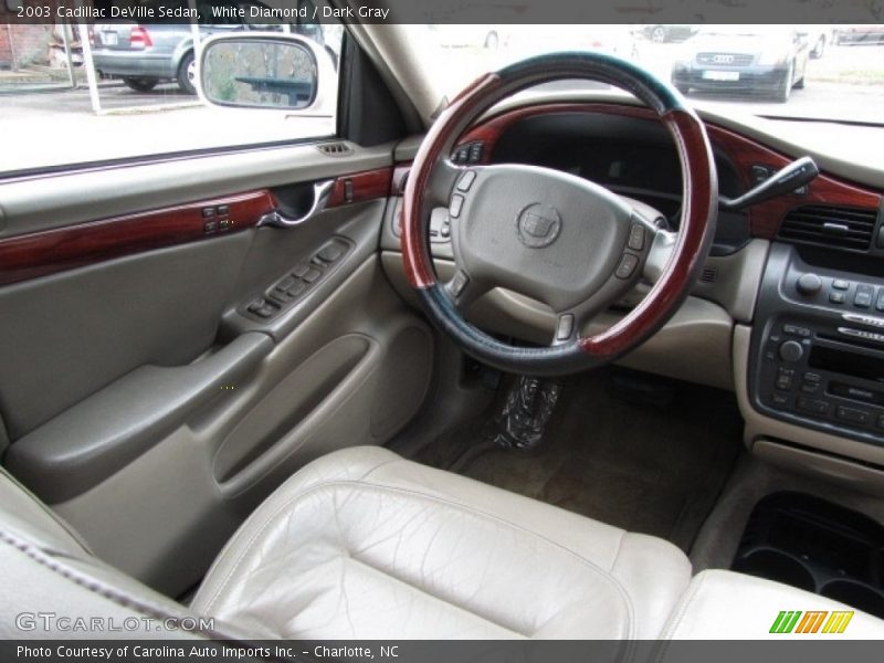 White Diamond / Dark Gray 2003 Cadillac DeVille Sedan