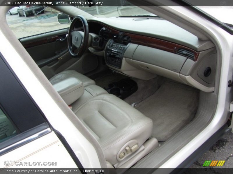 White Diamond / Dark Gray 2003 Cadillac DeVille Sedan