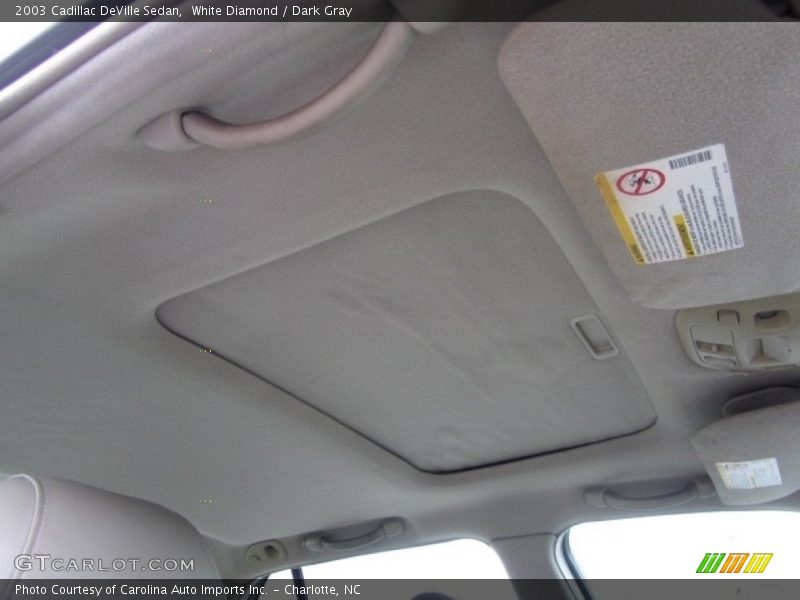White Diamond / Dark Gray 2003 Cadillac DeVille Sedan