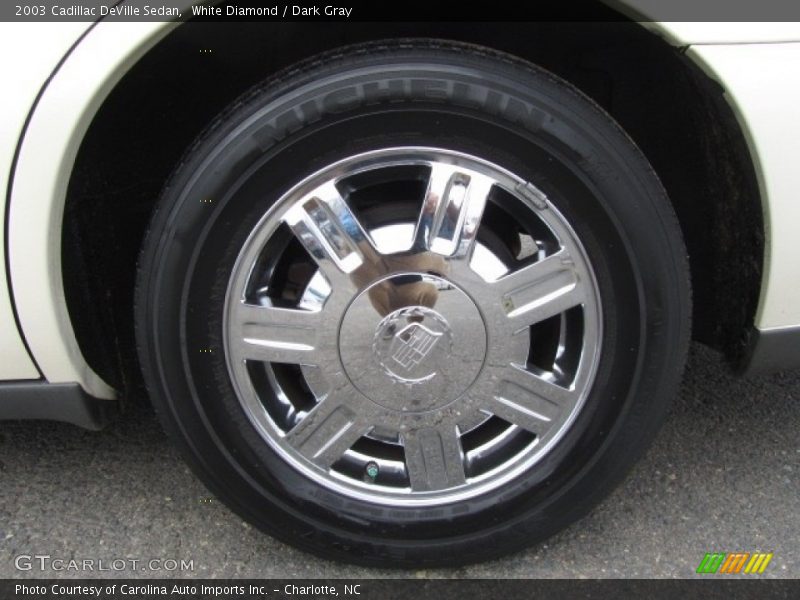 White Diamond / Dark Gray 2003 Cadillac DeVille Sedan