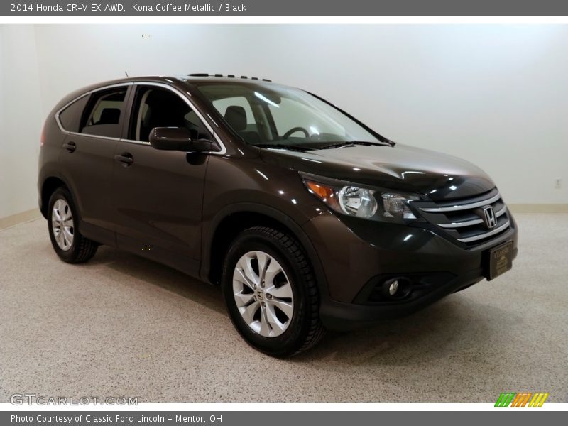 Kona Coffee Metallic / Black 2014 Honda CR-V EX AWD