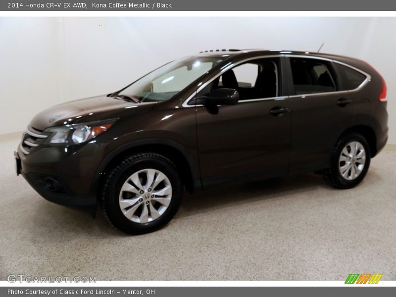 Kona Coffee Metallic / Black 2014 Honda CR-V EX AWD