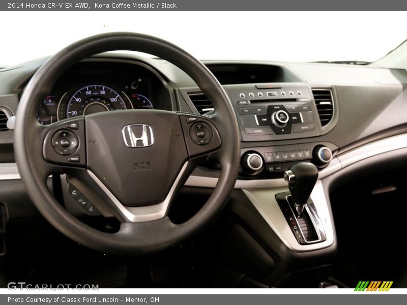 Kona Coffee Metallic / Black 2014 Honda CR-V EX AWD