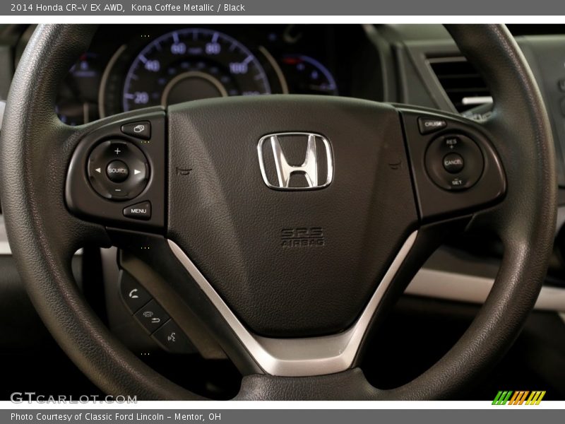 Kona Coffee Metallic / Black 2014 Honda CR-V EX AWD