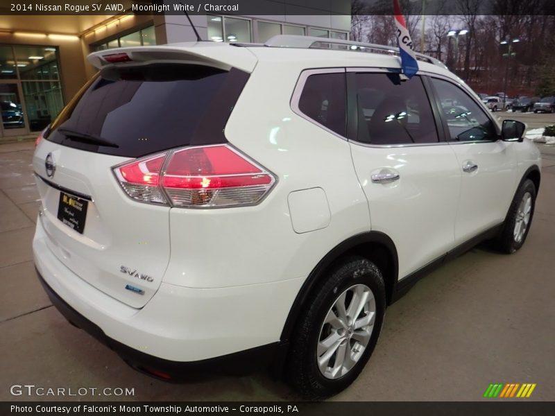 Moonlight White / Charcoal 2014 Nissan Rogue SV AWD