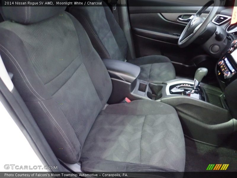 Moonlight White / Charcoal 2014 Nissan Rogue SV AWD