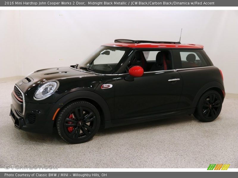 Midnight Black Metallic / JCW Black/Carbon Black/Dinamica w/Red Accent 2016 Mini Hardtop John Cooper Works 2 Door