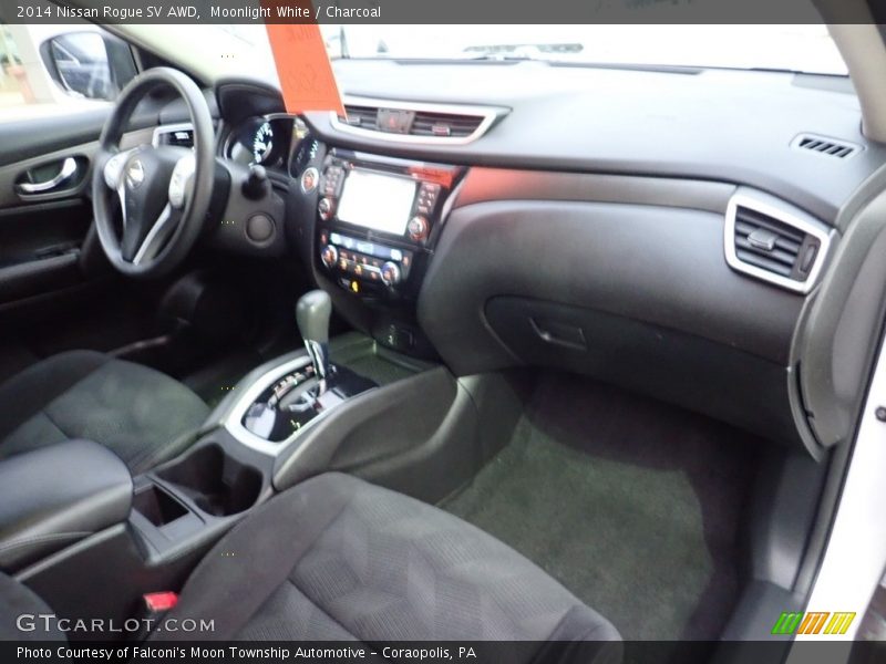 Moonlight White / Charcoal 2014 Nissan Rogue SV AWD