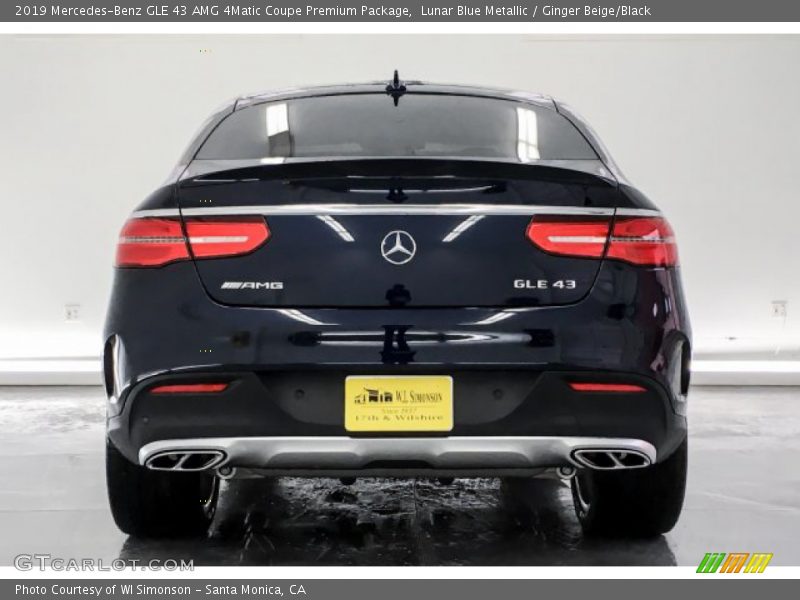 Lunar Blue Metallic / Ginger Beige/Black 2019 Mercedes-Benz GLE 43 AMG 4Matic Coupe Premium Package