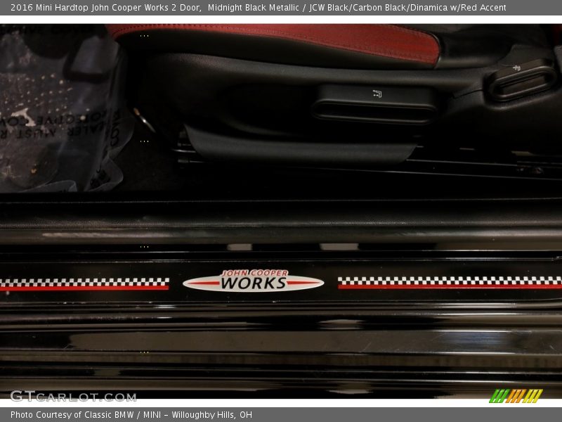 Midnight Black Metallic / JCW Black/Carbon Black/Dinamica w/Red Accent 2016 Mini Hardtop John Cooper Works 2 Door