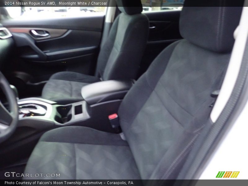 Moonlight White / Charcoal 2014 Nissan Rogue SV AWD