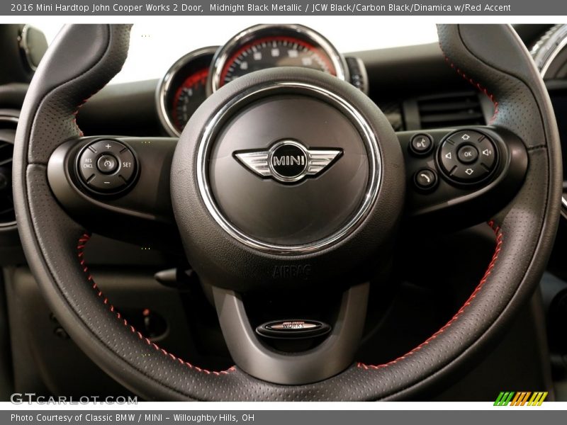 Midnight Black Metallic / JCW Black/Carbon Black/Dinamica w/Red Accent 2016 Mini Hardtop John Cooper Works 2 Door