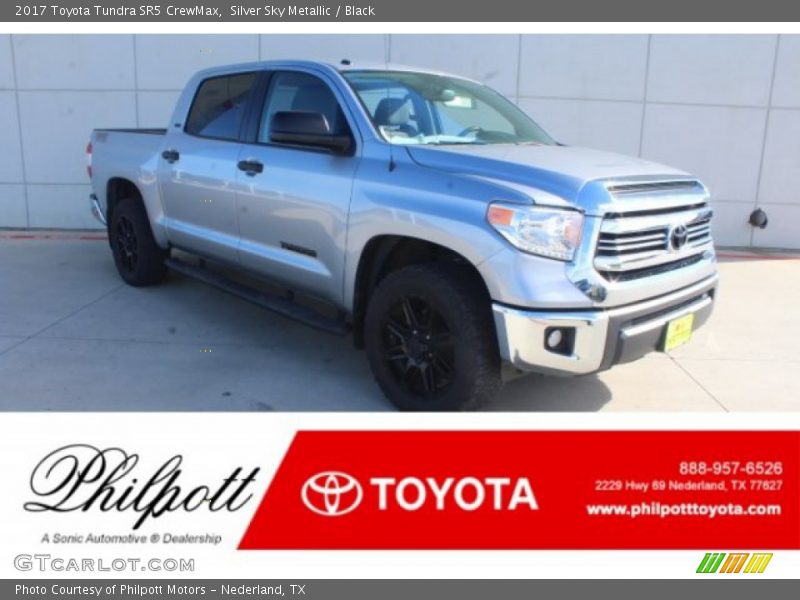 Silver Sky Metallic / Black 2017 Toyota Tundra SR5 CrewMax