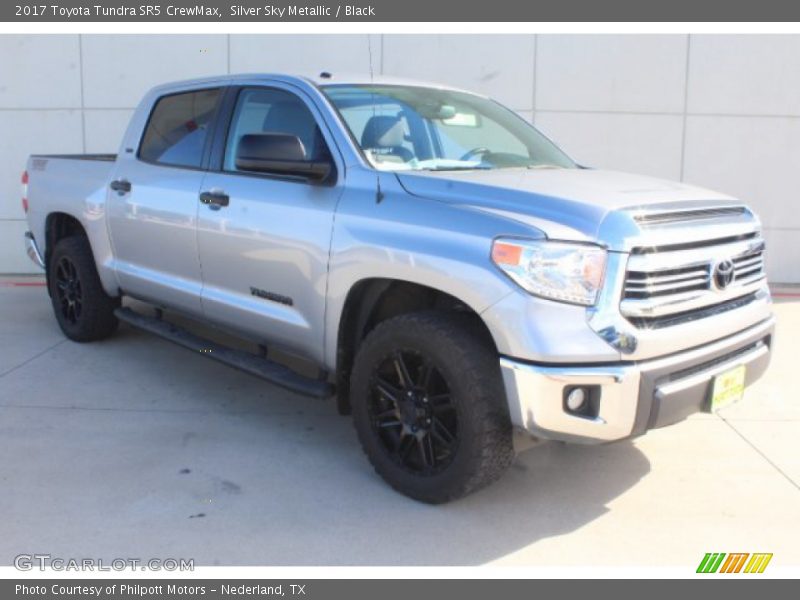Silver Sky Metallic / Black 2017 Toyota Tundra SR5 CrewMax