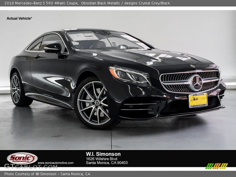 Obsidian Black Metallic / designo Crystal Grey/Black 2019 Mercedes-Benz S 560 4Matic Coupe