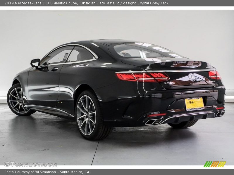 Obsidian Black Metallic / designo Crystal Grey/Black 2019 Mercedes-Benz S 560 4Matic Coupe