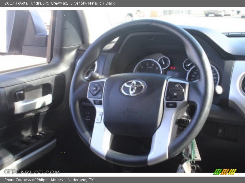 Silver Sky Metallic / Black 2017 Toyota Tundra SR5 CrewMax