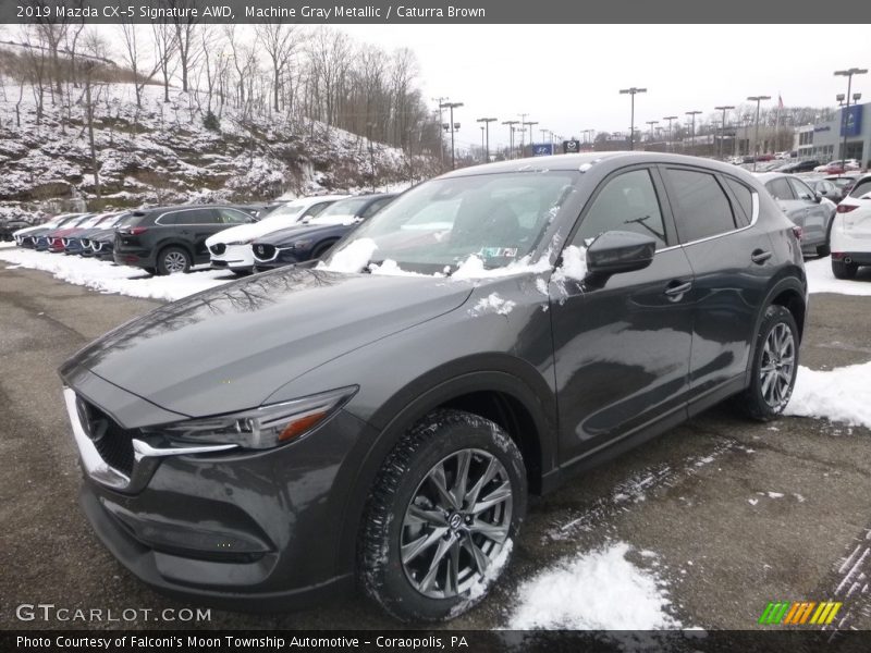 Machine Gray Metallic / Caturra Brown 2019 Mazda CX-5 Signature AWD