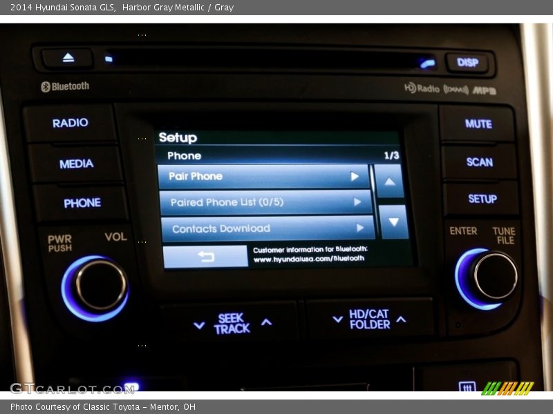 Harbor Gray Metallic / Gray 2014 Hyundai Sonata GLS