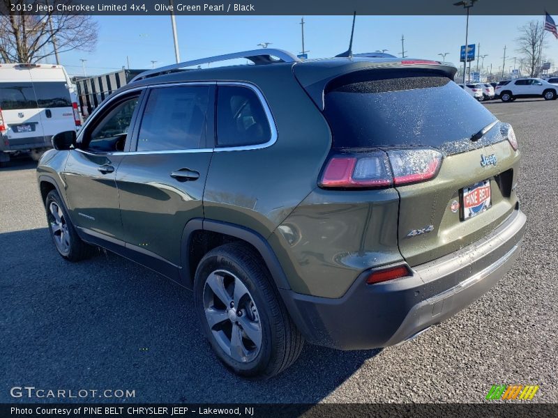 Olive Green Pearl / Black 2019 Jeep Cherokee Limited 4x4