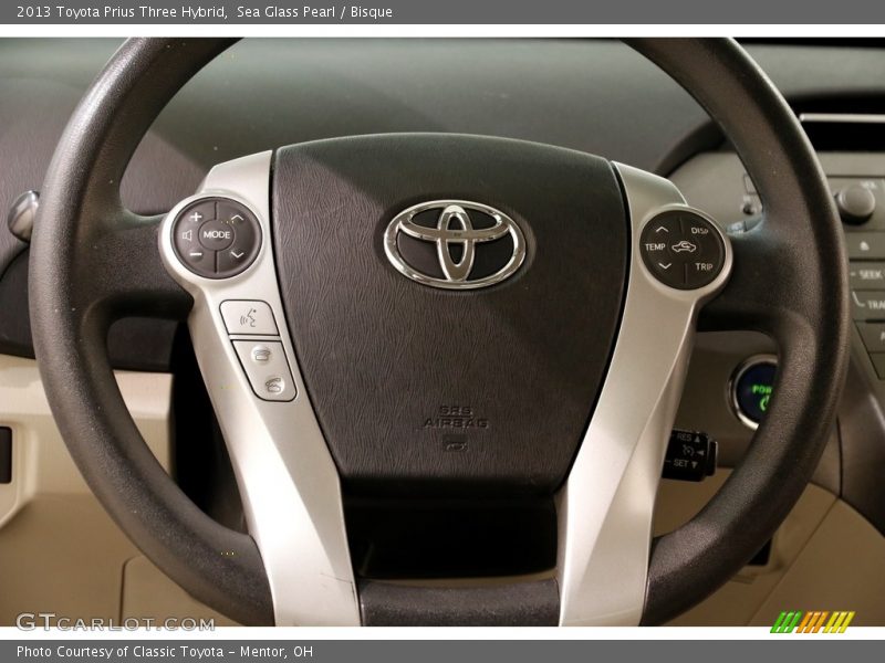 Sea Glass Pearl / Bisque 2013 Toyota Prius Three Hybrid