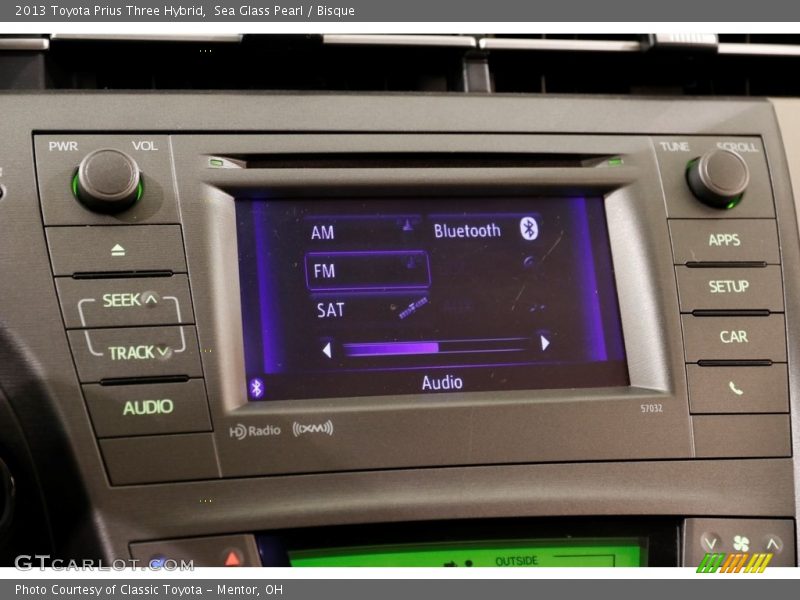 Sea Glass Pearl / Bisque 2013 Toyota Prius Three Hybrid