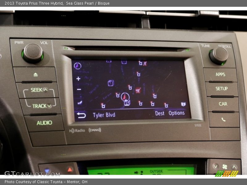 Sea Glass Pearl / Bisque 2013 Toyota Prius Three Hybrid
