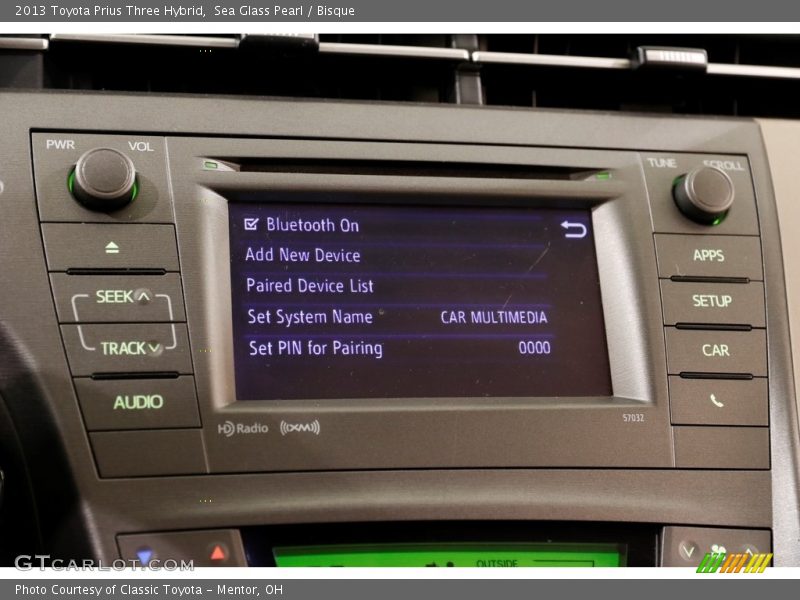 Sea Glass Pearl / Bisque 2013 Toyota Prius Three Hybrid