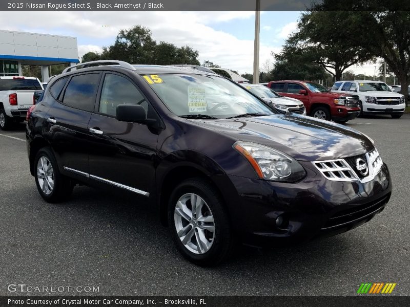 Black Amethyst / Black 2015 Nissan Rogue Select S