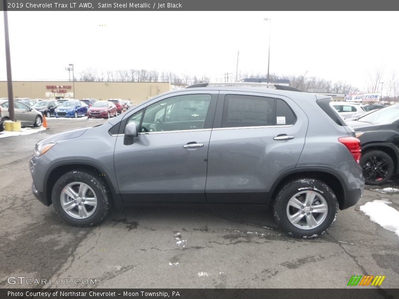 Satin Steel Metallic / Jet Black 2019 Chevrolet Trax LT AWD
