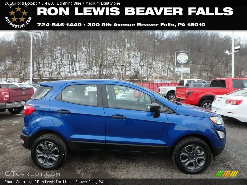 Lightning Blue / Medium Light Stone 2018 Ford EcoSport S 4WD