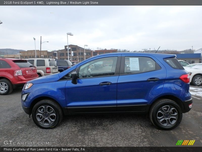 Lightning Blue / Medium Light Stone 2018 Ford EcoSport S 4WD