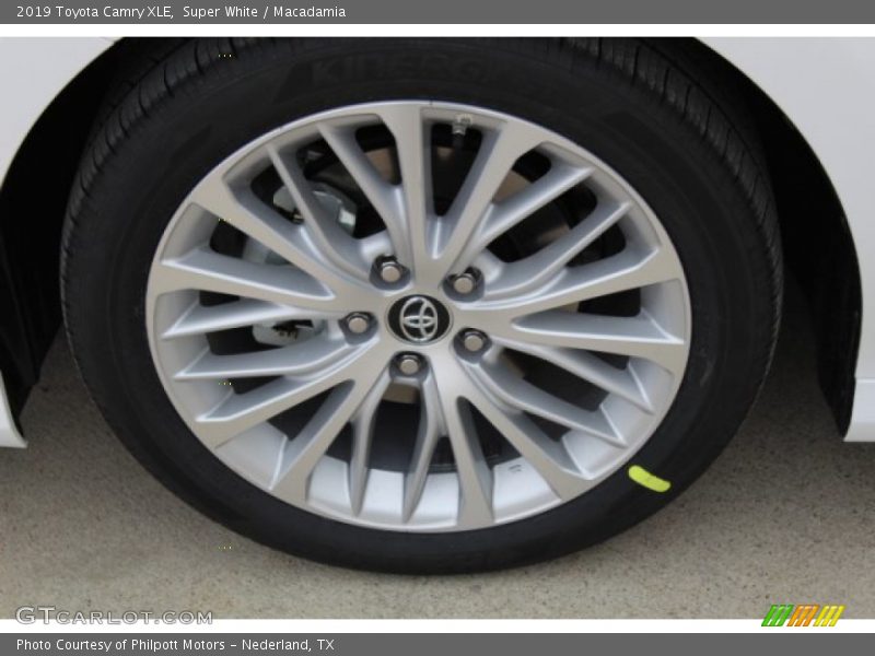 Super White / Macadamia 2019 Toyota Camry XLE