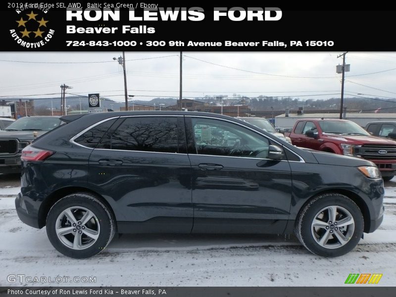 Baltic Sea Green / Ebony 2019 Ford Edge SEL AWD