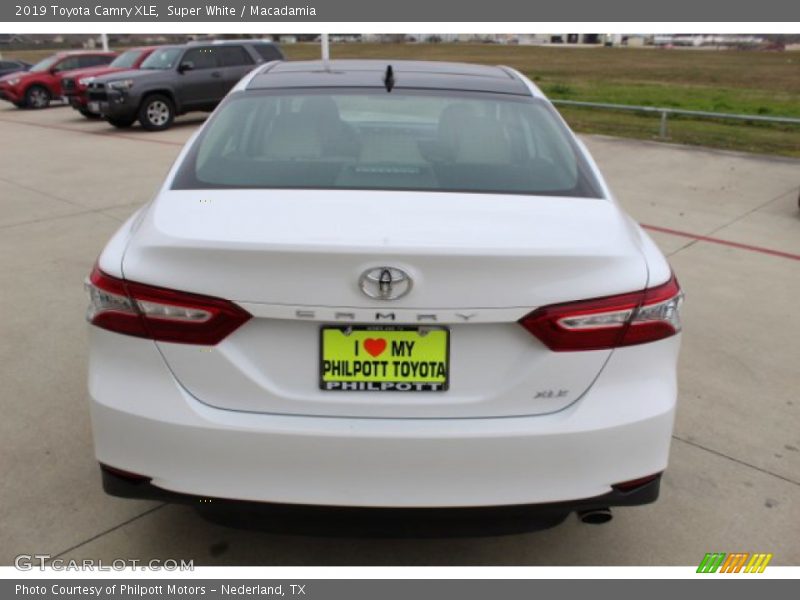 Super White / Macadamia 2019 Toyota Camry XLE