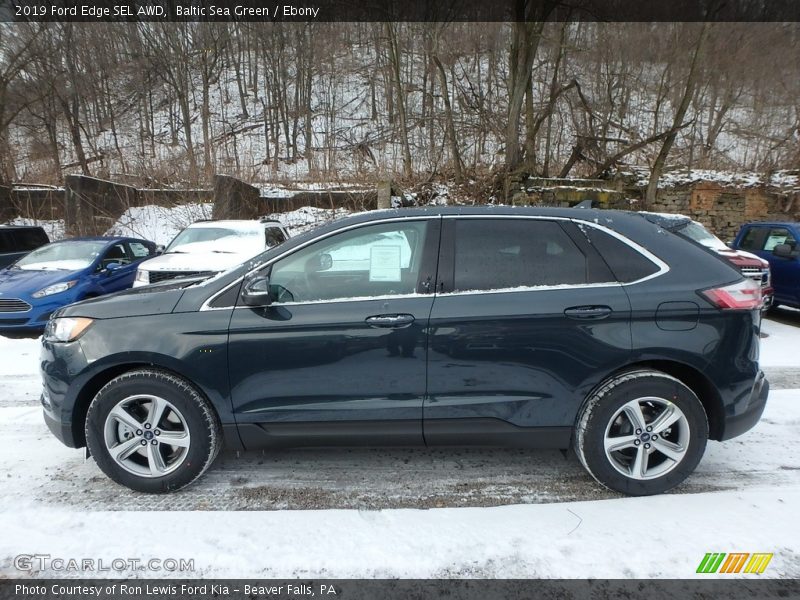 Baltic Sea Green / Ebony 2019 Ford Edge SEL AWD