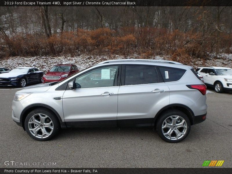 Ingot Silver / Chromite Gray/Charcoal Black 2019 Ford Escape Titanium 4WD