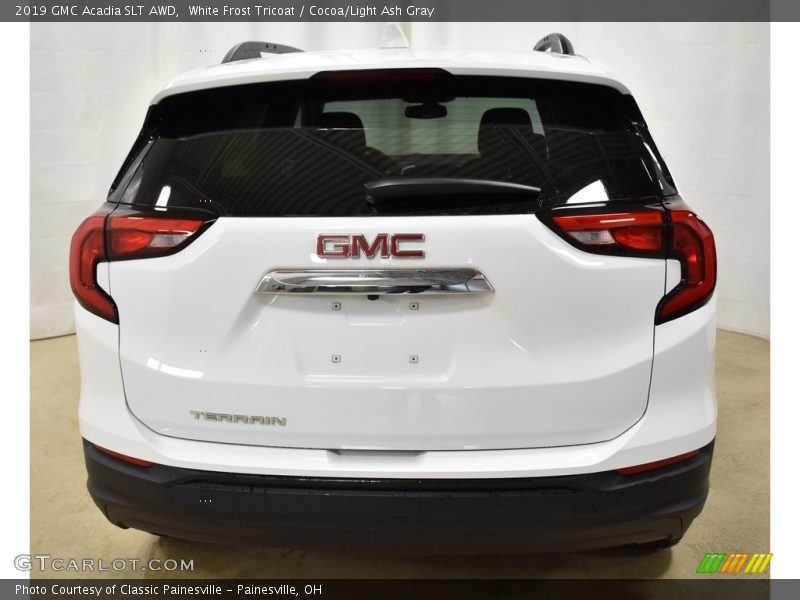 White Frost Tricoat / Cocoa/Light Ash Gray 2019 GMC Acadia SLT AWD