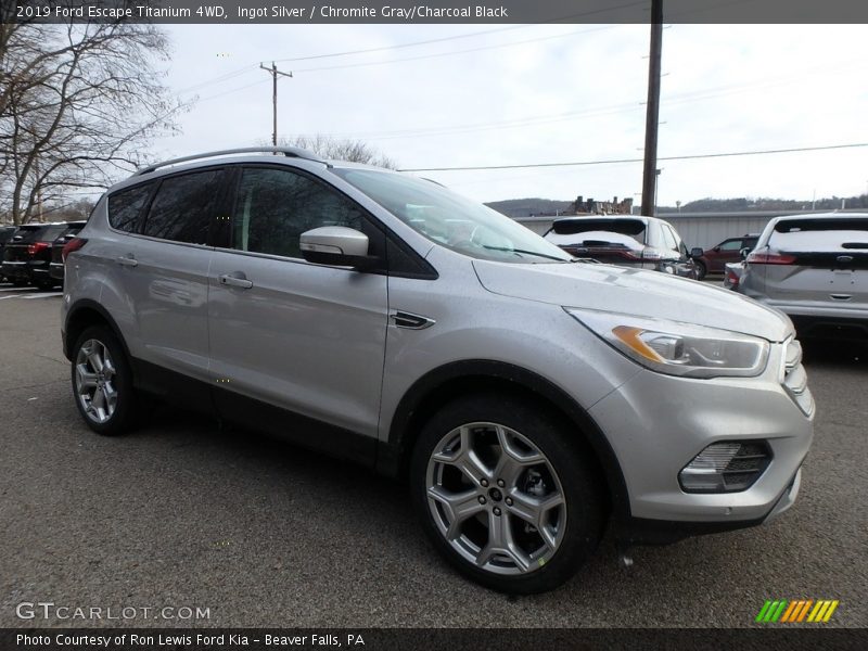 Ingot Silver / Chromite Gray/Charcoal Black 2019 Ford Escape Titanium 4WD