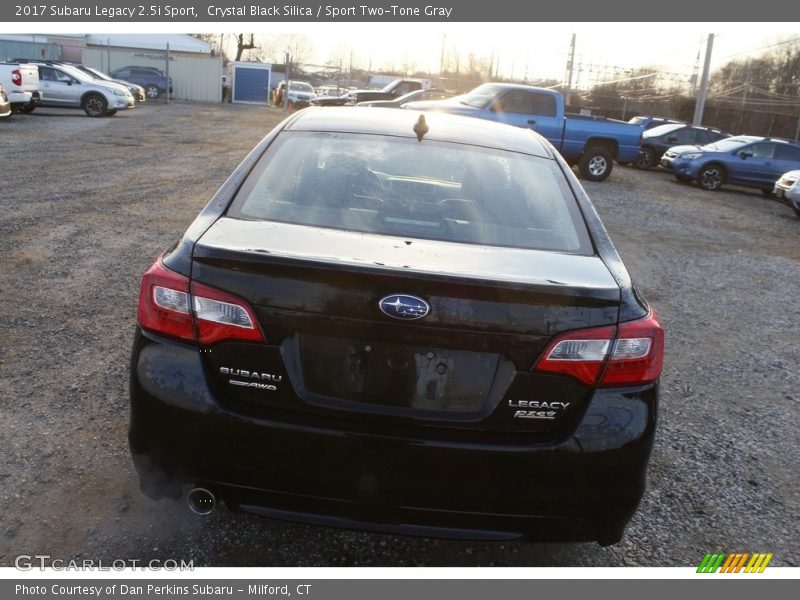 Crystal Black Silica / Sport Two-Tone Gray 2017 Subaru Legacy 2.5i Sport