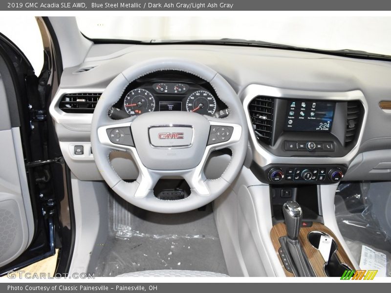 Blue Steel Metallic / Dark Ash Gray/Light Ash Gray 2019 GMC Acadia SLE AWD