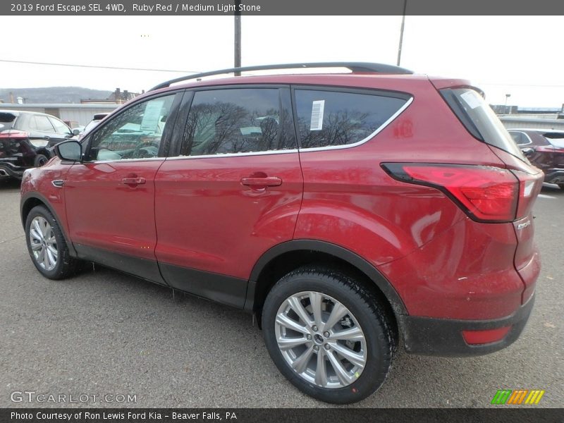 Ruby Red / Medium Light Stone 2019 Ford Escape SEL 4WD