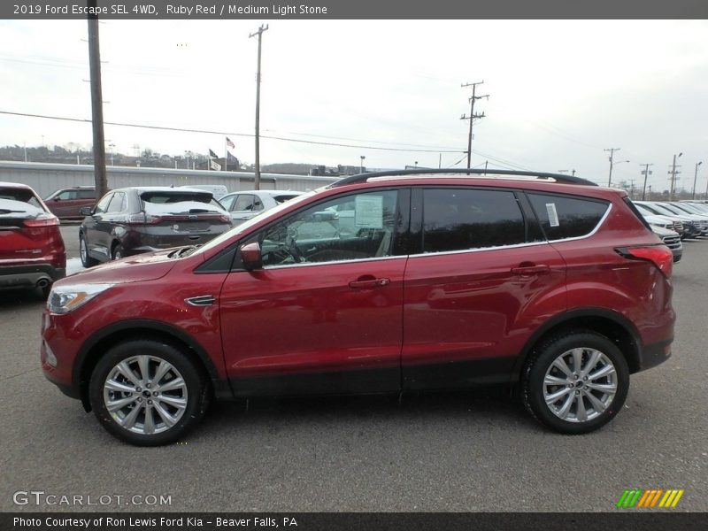 Ruby Red / Medium Light Stone 2019 Ford Escape SEL 4WD