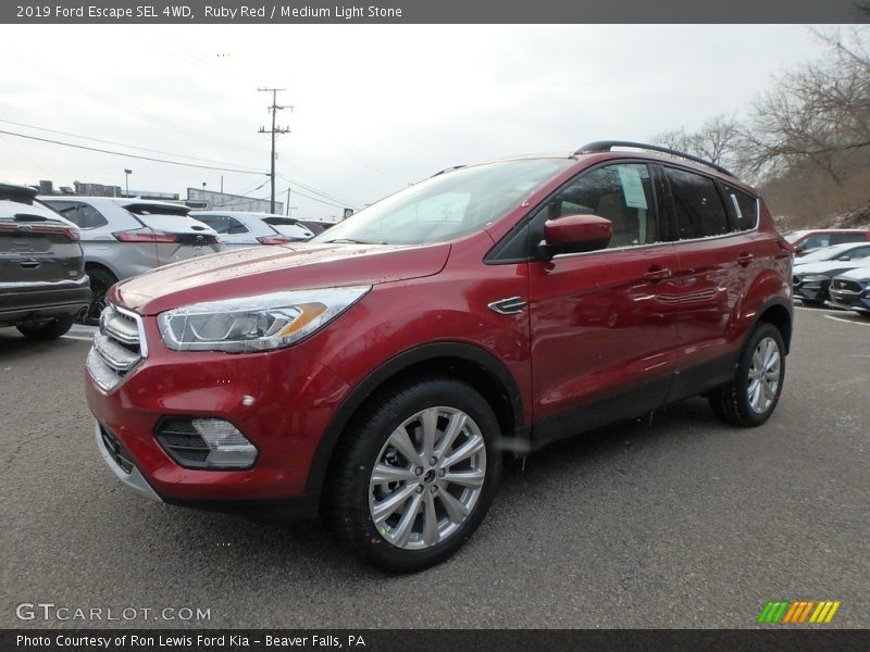 Ruby Red / Medium Light Stone 2019 Ford Escape SEL 4WD