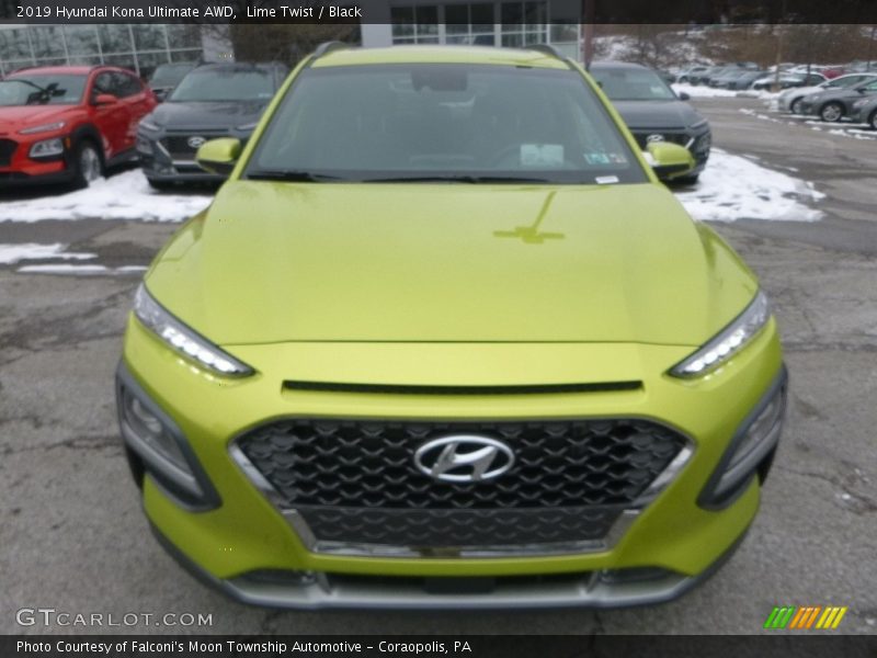 Lime Twist / Black 2019 Hyundai Kona Ultimate AWD